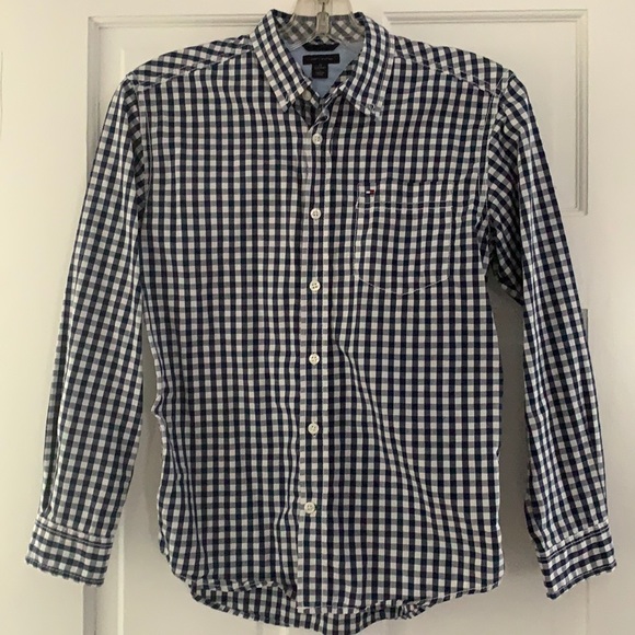 Tommy Hilfiger Boys Baxter Gingham Button Down Shirt - Picture 1 of 1